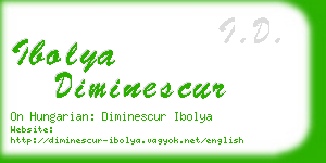 ibolya diminescur business card